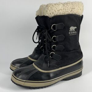 Sorel 1964 Pac Nylon Waterproof Insulated Winter Duck Boots Black Men’s Size 13